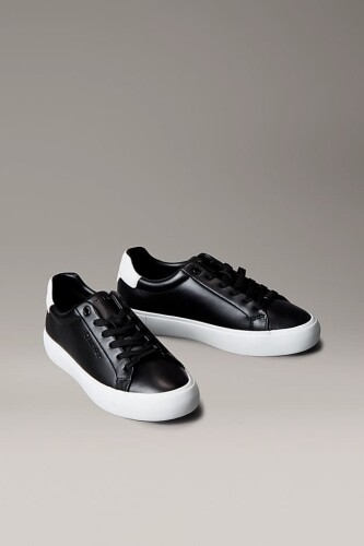 Kadın Bağcıklı Sneaker - Siyah/Beyaz - Calvin Klein