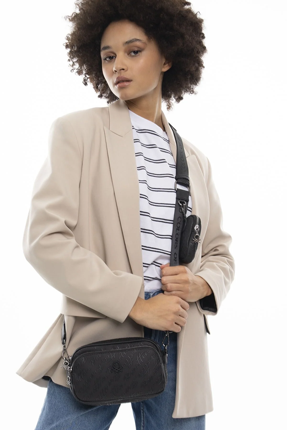 Kadın Benetton Çapraz Çanta - Siyah 