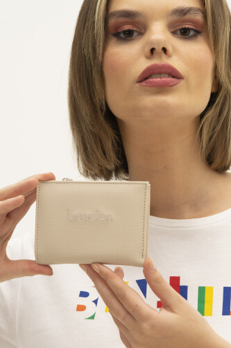 Kadın Benetton Cüzdan - Bej 