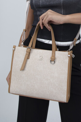 Kadın Benetton El Çantası - Bej Camel 