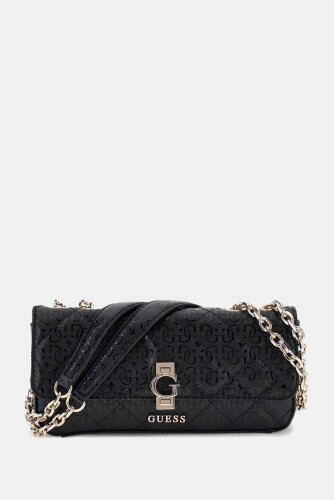 Kadın Bessey 4G Logolu Mini Çapraz Çanta - Siyah - Guess