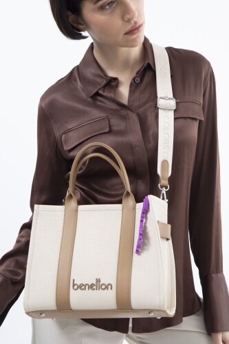 Kadın Bnt Print El Çantası - Bej 