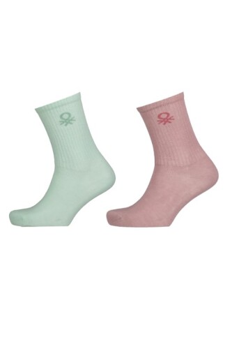 Kadın BNT-W24074 2 li Soket Çorap - Mix - BENETTON