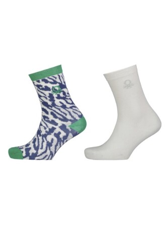 Kadın BNT-W24077 2 li Soket Çorap - Mix 