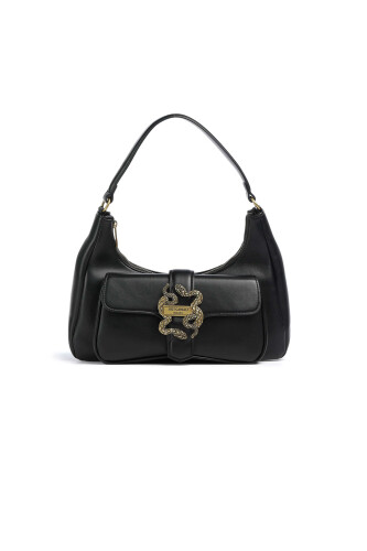 Kadın Borsa A Yılan Tokalı Omuz Çantası - Siyah 