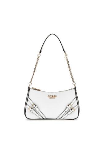 Kadın Bramina Top Fermuarlı Omuz Çantası - Beyaz - Guess