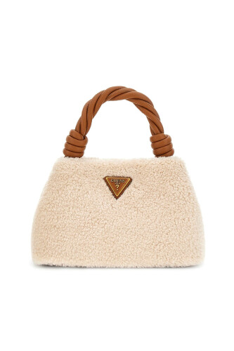 Kadın Burgu Saplı Pelüş El ve Çapraz Askılı Çanta - Mix - Guess