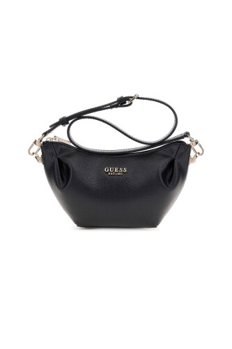 Kadın Büzgülü Detaylı Çapraz Askılı Çanta - Siyah 