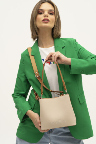 Kadın Çapraz Çanta - Bej Camel - Benetton