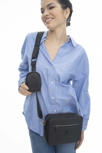 KADIN ÇAPRAZ ÇANTA-BNT1150-SİYAH - Benetton