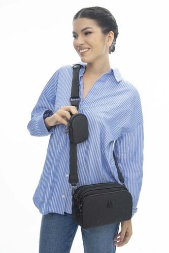 KADIN ÇAPRAZ ÇANTA-BNT1153-SİYAH - Benetton