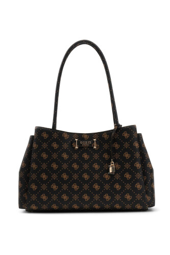 Kadın Carrie Logo Omuz Çantası - Kahverengi - Guess