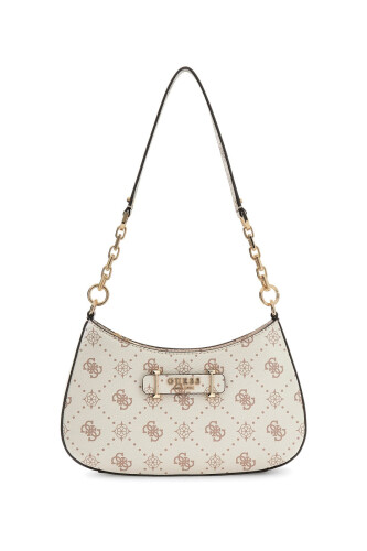 Kadın Carrie Logo Omuz Çantası - Krem - Guess