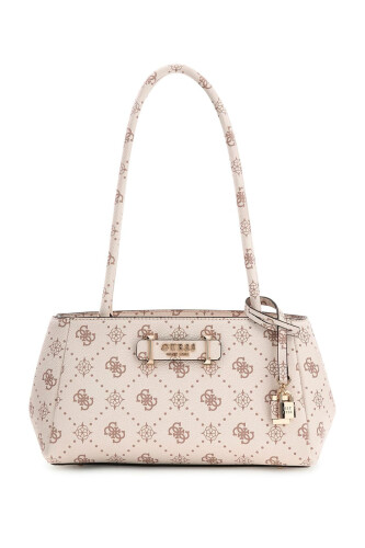 Kadın Carrie Logo Omuz Çantası - Krem - Guess