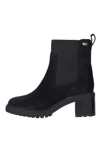 Kadın Chelsea Orta Topuk Süet Bot - Siyah 