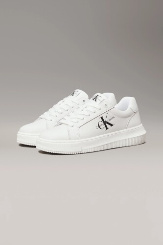 Kadın Chunky Cupsole Deri Sneaker - Beyaz 