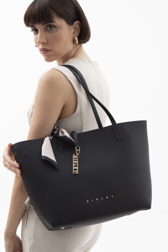 Kadın Çift Askılı Kırınkıl Kol Çantası - Siyah 