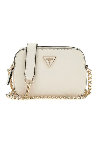 Kadın Çift Bölmeli Zincir Askılı Kamera Çantası - Ekru - Guess