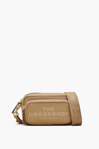 Kadın Çift Fermuarlı ve Geniş Askılı Omuz Çantası - Camel - Marc Jacobs