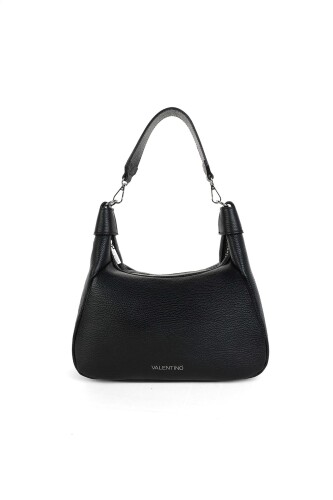 Kadın Çıkarılabilir Askılı Deri Omuz Çantası - Siyah - Valentino