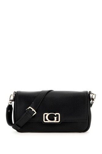 Kadın Circe Flap Shoulder Omuz Çantası - Siyah - Guess