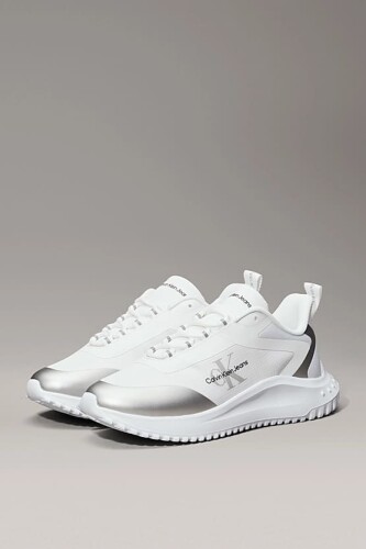 Kadın Ck Eva Runner Ripstop Sneakers - Beyaz/Gri 