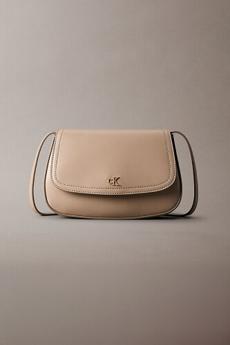 Kadın Ck Flap Camera Bag Omuz Çantası - Bej - Calvin Klein