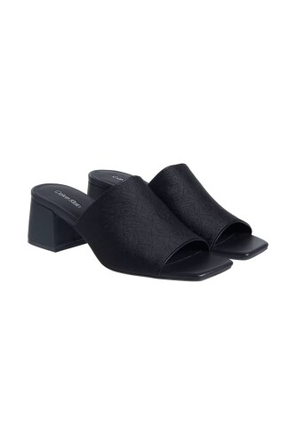 Kadın Ck Heel Slide 50 Jacq Topuklu Terlik - Siyah - Calvin Klein