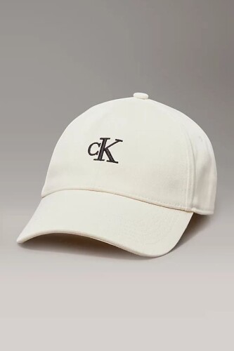 Kadın Ck İşlemeli Baseball Şapka - Beyaz 