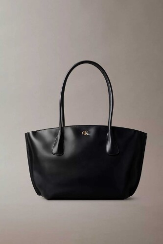 Kadın Ck Medium Dome Tote Omuz Çantası - Siyah - Calvin Klein
