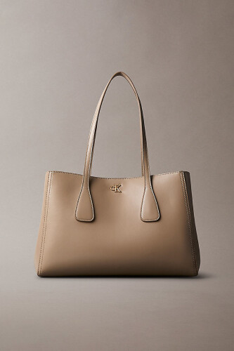 Kadın Ck Medium Work Tote Çanta - Bej - Calvin Klein