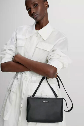 Kadın CK Must EW Dbl Çapraz Çanta - Siyah - Calvin Klein