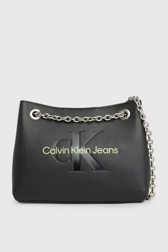 Kadın CK SCULPTED SHOULDER BAG24 MONO El Çantası - Siyah 