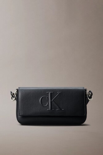 Kadın Ck Sculpted Shoulder Çanta - Siyah 