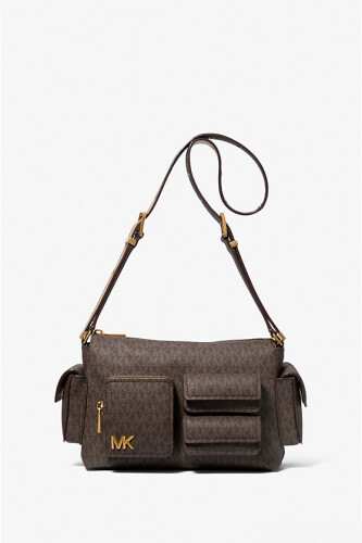 Kadın Dakota Orta Boy İmzalı Logolu Omuz Çantası - Kahverengi - Michael Kors
