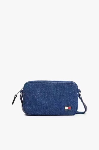 Kadın Denim Görünümlü Kamera Çanta - Mavi - Tommy Hilfiger