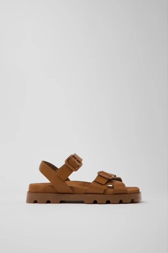 Kadın Deri Brutus Sandalet - Kahverengi 