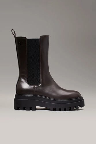 Kadın Deri PLATFORM CHELSEA Bot - Kahve 