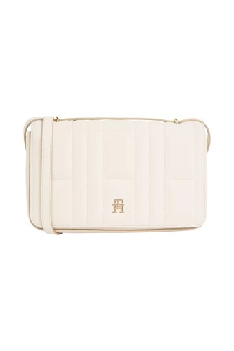Kadın Dikdörtgen Kapitone Omuz Çantası - Ekru - Tommy Hilfiger