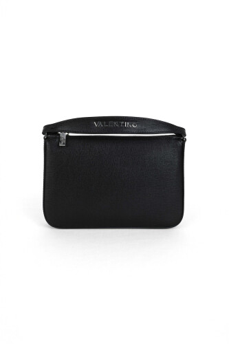 Kadın Dokulu Deri El ve Omuz Çantası - Siyah - Valentino