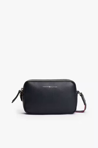 Kadın Dokulu Yazı Baskılı Kamera Çanta - Lacivert - Tommy Hilfiger