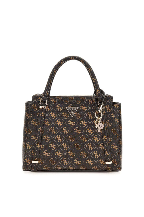 Kadın ECO ERICA 2 Marka Logolu Ayarlanabilir Omuz Askılı Omuz Çantası - Kahverengi - Guess