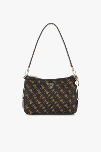 Kadın ECO ERICA TOP Fermuarlı Omuz Çantası - Kahve - Guess