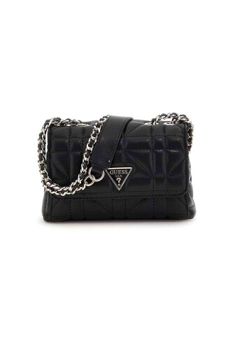 Kadın Edta Mini Convertible Omuz Çantası - Siyah - Guess