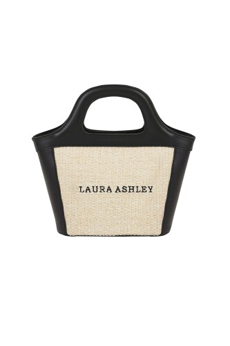 Kadın El Çantası - Siyah Bej - Laura Ashley