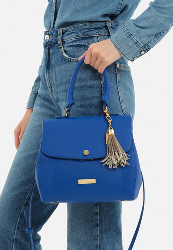 Kadın El ve Omuz Çantası-Saks Mavi 