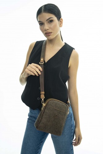 KADIN ESKİTME ÇAPRAZ ÇANTA BNT1136-KAHVE 