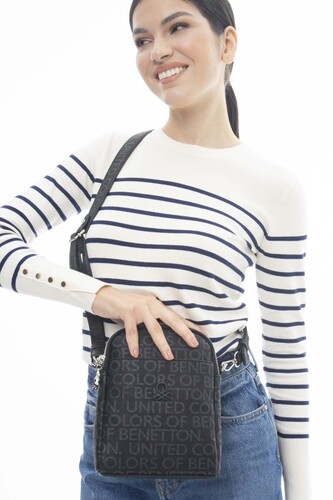 KADIN ESKİTME ÇAPRAZ ÇANTA-BNT1136-SİYAH 