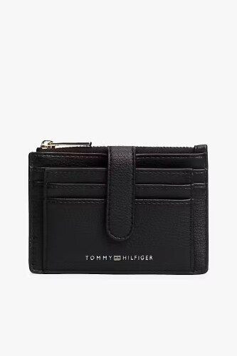 Kadın Fermuarlı ve Çıtçıtlı Kartlık - Siyah - Tommy Hilfiger