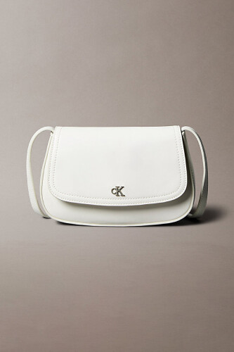 Kadın Flap Camera Bag Omuz Çantası - Beyaz - Calvin Klein